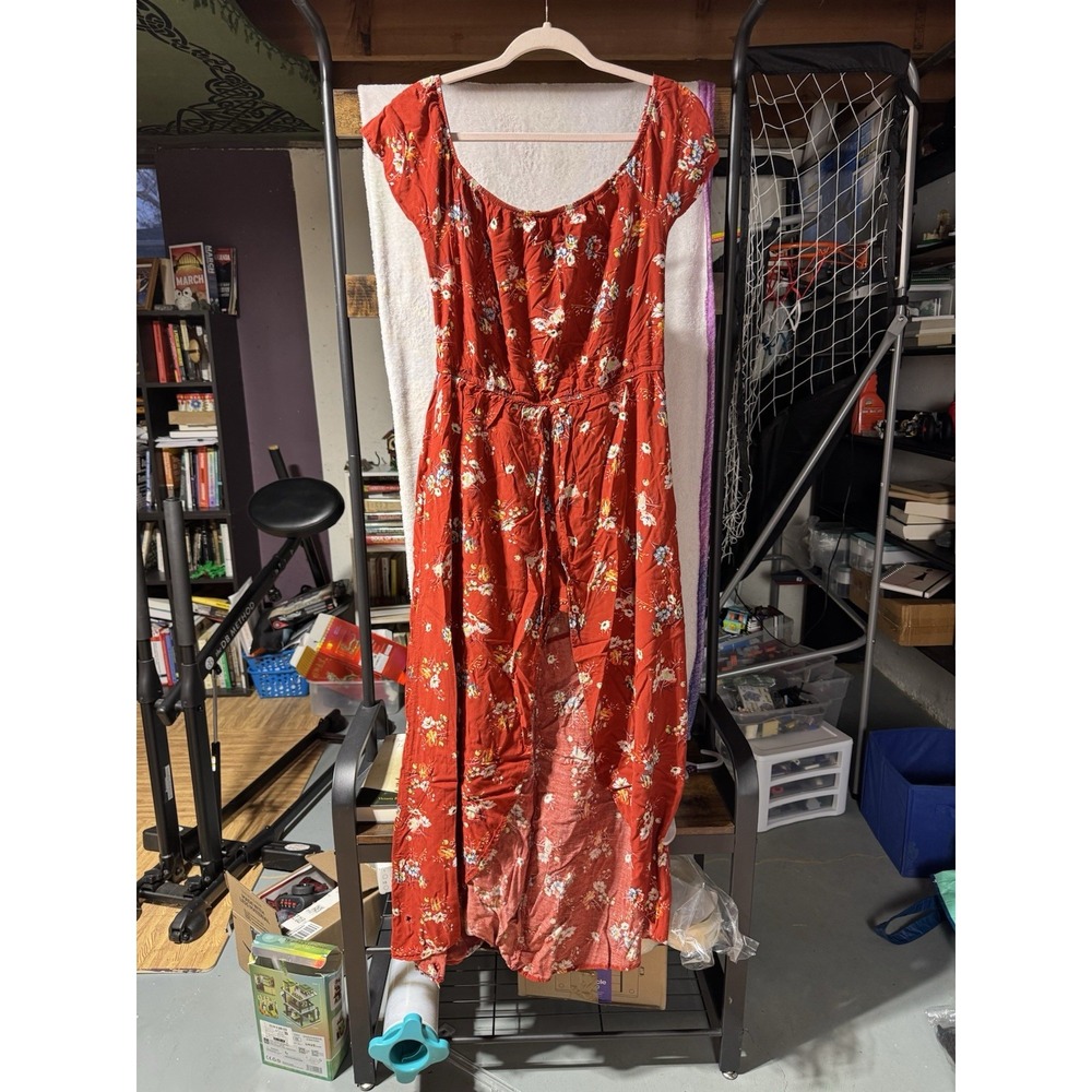 Rue‎ 21 Red/Orange Floral Sundress XL